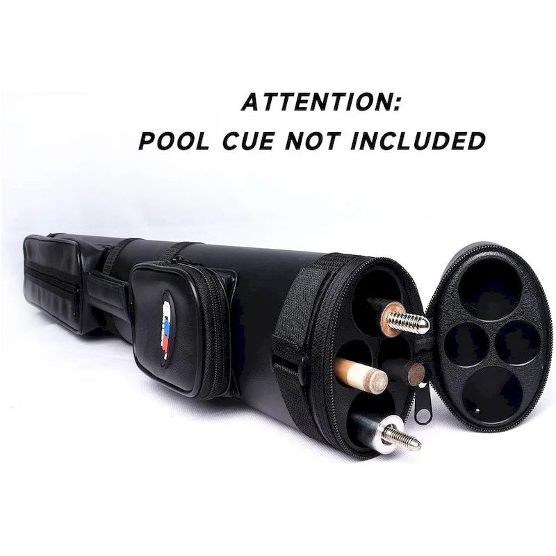 GSE 2x2 Oval Hard Billiard Pool Cue Stick Carrying Case, Billiard Cue Case Holds 2 Butts/2 Shafts (5 Colors)
