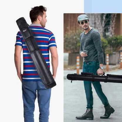 GSE 2x2 Oval Hard Billiard Pool Cue Stick Carrying Case, Billiard Cue Case Holds 2 Butts/2 Shafts (5 Colors)