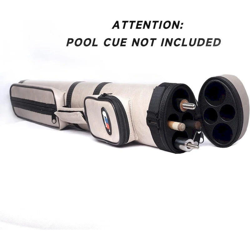 GSE 2x2 Oval Hard Billiard Pool Cue Stick Carrying Case, Billiard Cue Case Holds 2 Butts/2 Shafts (5 Colors)