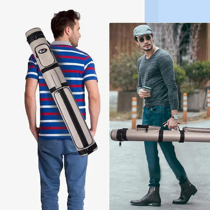 GSE 2x2 Oval Hard Billiard Pool Cue Stick Carrying Case, Billiard Cue Case Holds 2 Butts/2 Shafts (5 Colors)