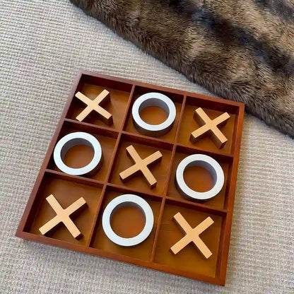 GSE 14 Giant Wooden Tic Tac Toe Game Set for Kids and Adults. Great for Office, Living Guest Room, Coffee Table Dcor Game