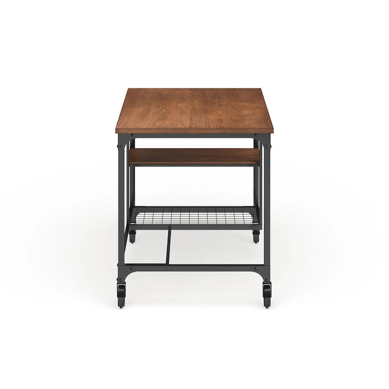 Ursa Industrial Oak 48-inch Metal Computer Desk by Furniture of America