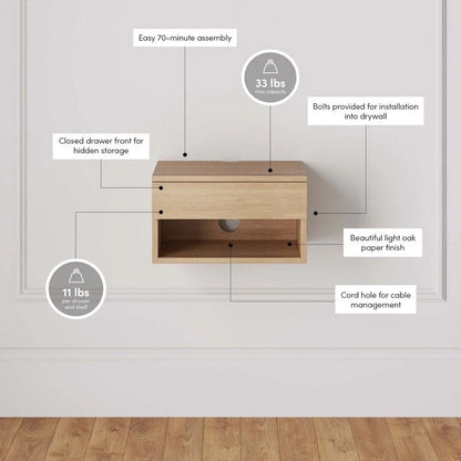 Modern Floating Bedside Nightstand