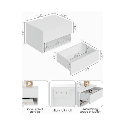 Modern Floating Bedside Nightstand