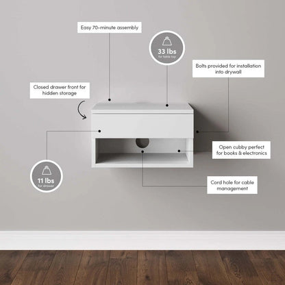 Modern Floating Bedside Nightstand