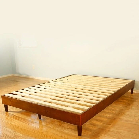 Natural Wood Platform Bed Frame for Latex or Memory Foam Mattress