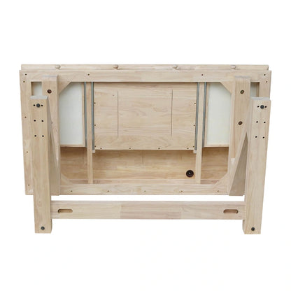 Solid Wood Unfinished Executive Desk with Zodiac Base