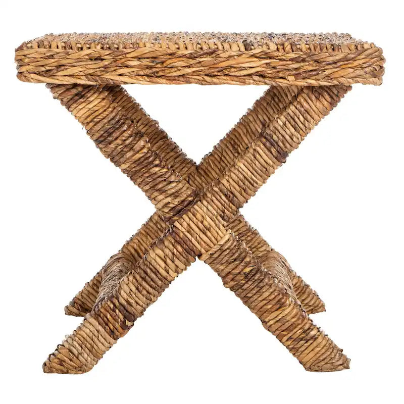 SAFAVIEH Suzette Natural Wicker x-Bench - 22 x 22 x 19.5 - 22Wx22Dx20H