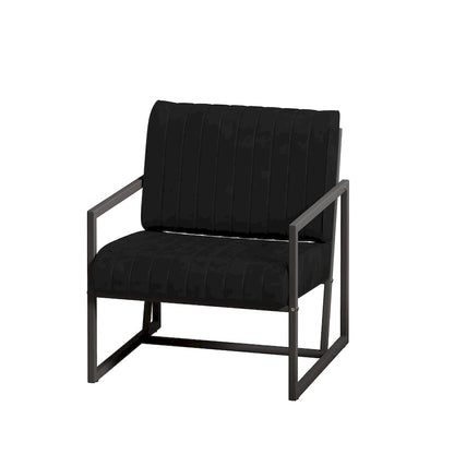 PU Leather Feature Armchair with Thick Padded Backrest