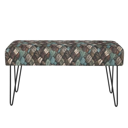 Adeco Bench Ottoman Fabric Rectangular Footrest Upholstered Bedroom