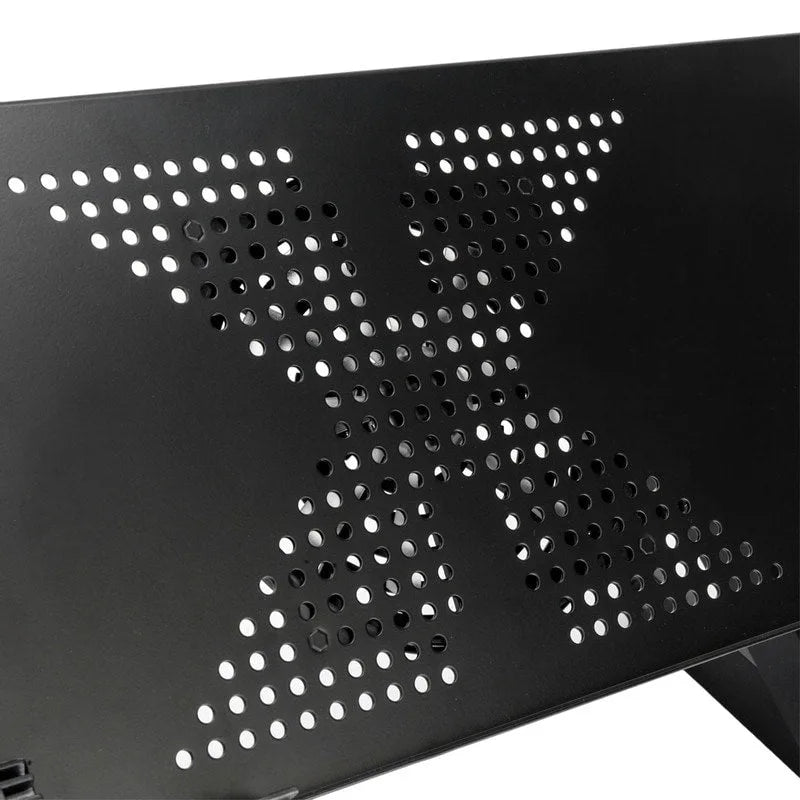 Adjustable Folding Laptop Desk for Bed Couch with Fan & Mouse Pad