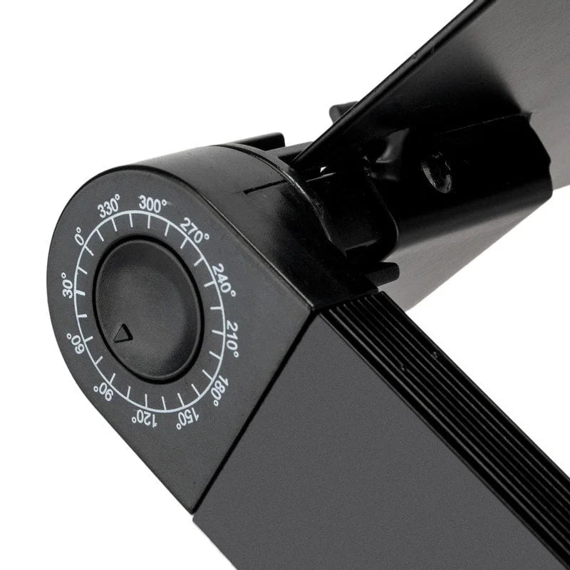 Adjustable Folding Laptop Desk for Bed Couch with Fan & Mouse Pad