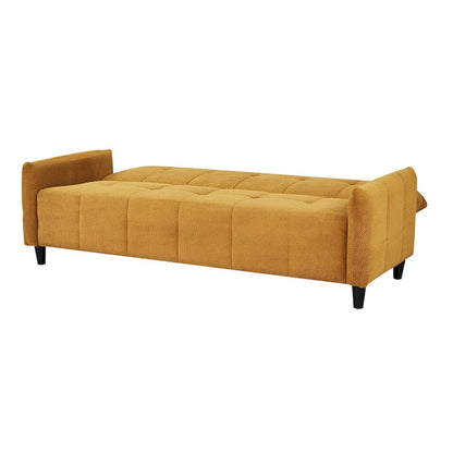 A&B Home 79-inch Mustard Large Biscuit Tufted Sofa Bed