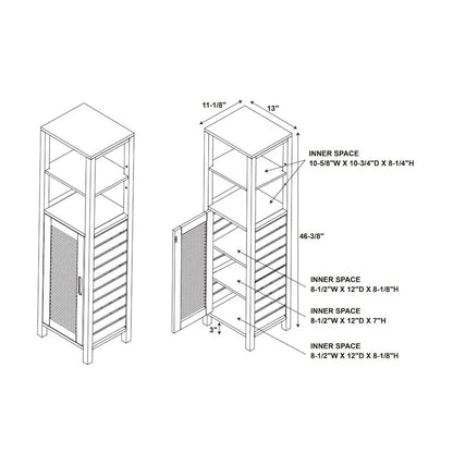 Bracken Bamboo Mid Cabinet
