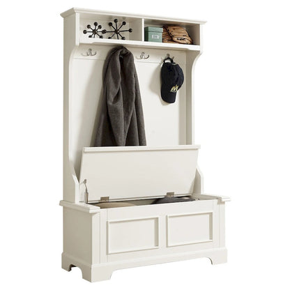 Campbell Classic White Wooden Hall Tree