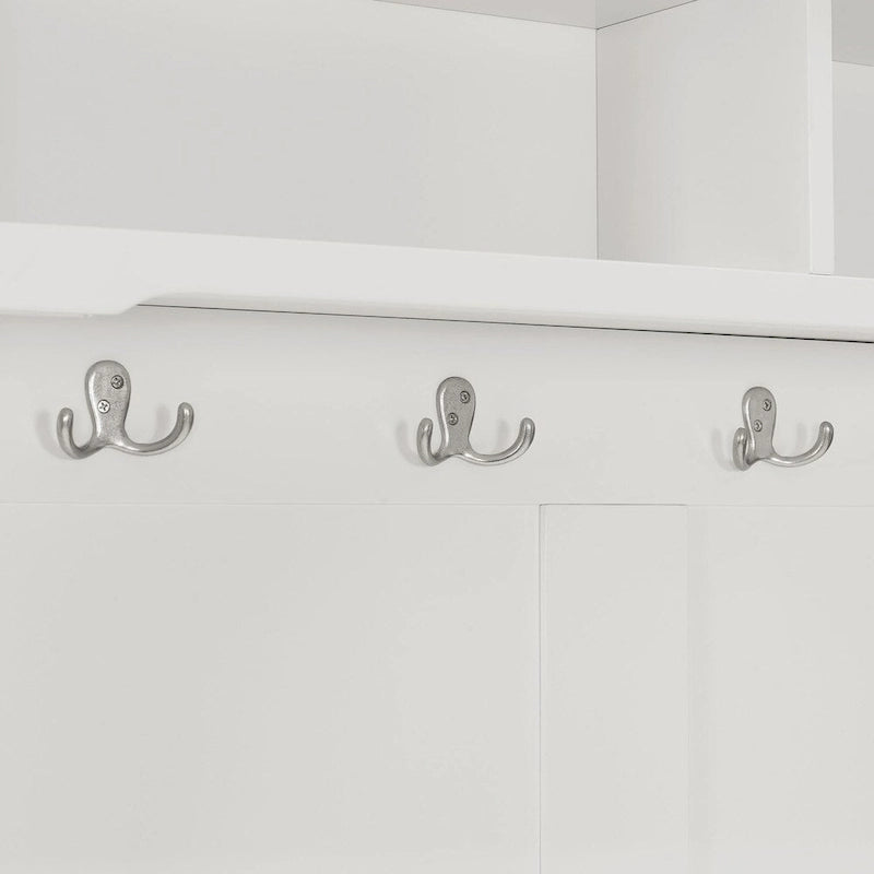 Campbell Classic White Wooden Hall Tree