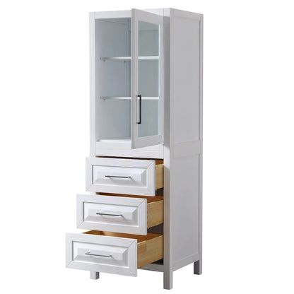 Daria Linen Tower with Cabinet Storage and 3 Drawers