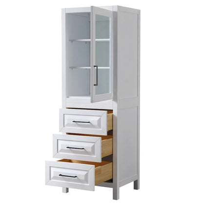 Daria Linen Tower with Cabinet Storage and 3 Drawers