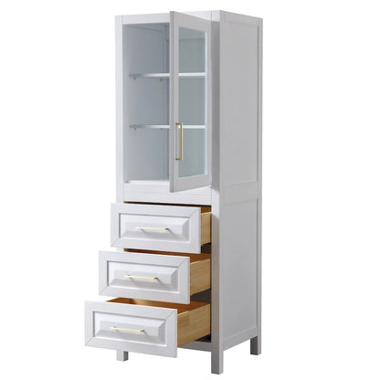 Daria Linen Tower with Cabinet Storage and 3 Drawers