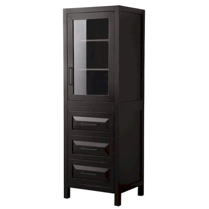 Daria Linen Tower with Cabinet Storage and 3 Drawers