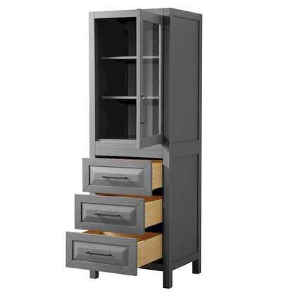 Daria Linen Tower with Cabinet Storage and 3 Drawers