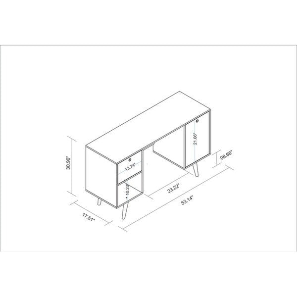 Edgar 1-Drawer Wood Mid Century Office Desk
