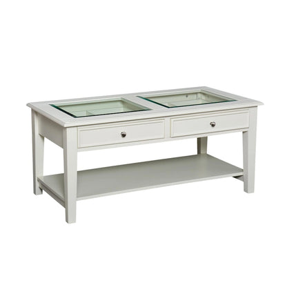 SEI Furniture Transitional Display Coffee Table with Storage