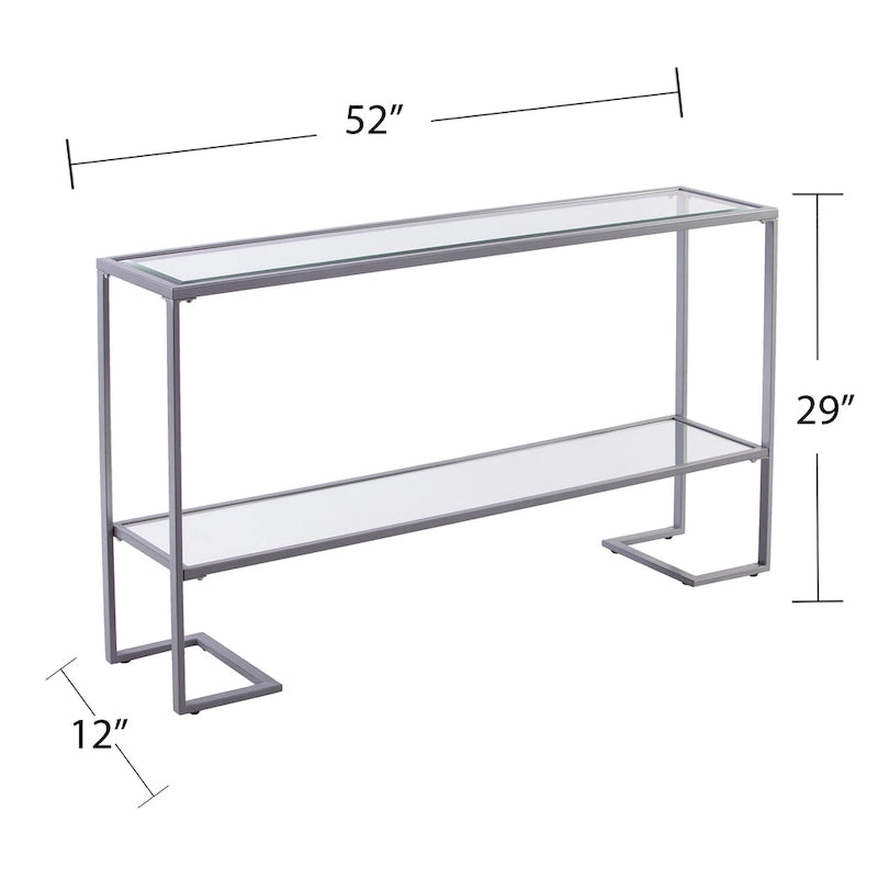SEI Furniture Sampson Glam Narrow Console Table