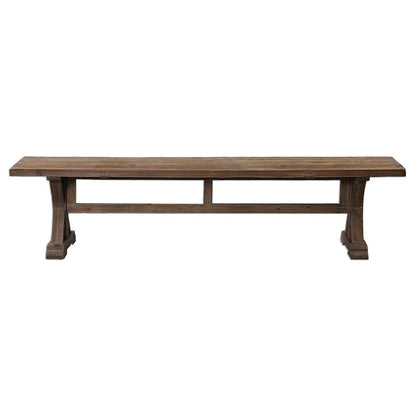 Uttermost Stratford Stony Grey Bench