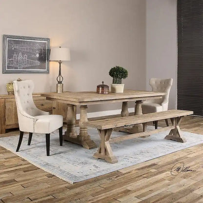 Uttermost Stratford Stony Grey Bench