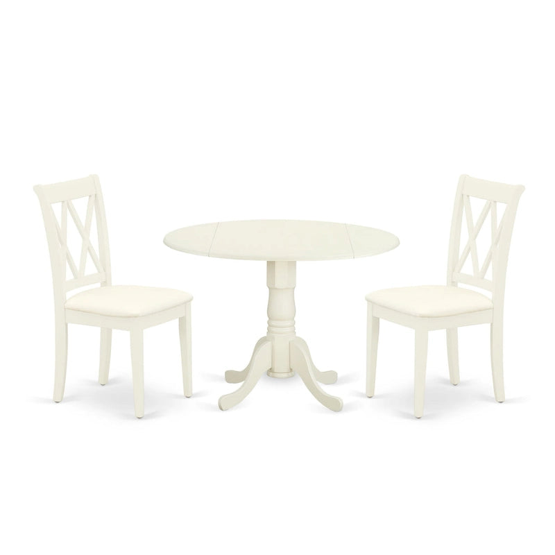 East West Furniture Dining Set - a Dining Table and Dining Room Chairs - (Finish & Pieces Option)