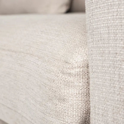 Denly Beige Fabric Slipcover w/ Double Stacked Back Cushions Sofa - 92.5W x 38.2D x 34.5H