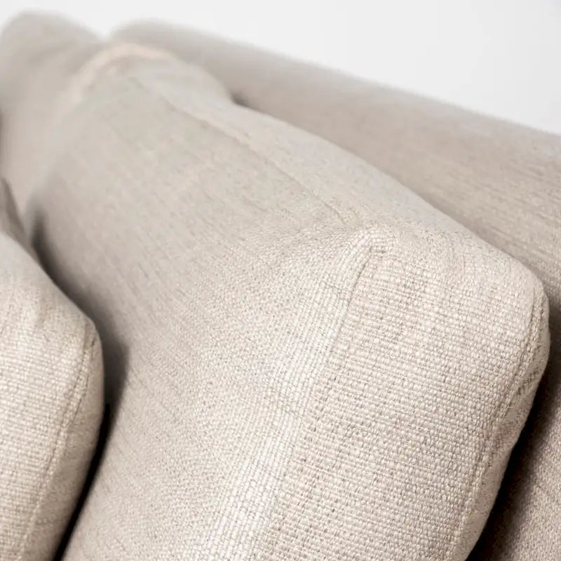 Denly Beige Fabric Slipcover w/ Double Stacked Back Cushions Sofa - 92.5W x 38.2D x 34.5H