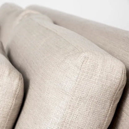 Denly Beige Fabric Slipcover w/ Double Stacked Back Cushions Sofa - 92.5W x 38.2D x 34.5H