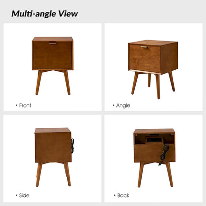Isabel Mid-Century 2 - Drawer Wood Nightstand by HULALA HOME