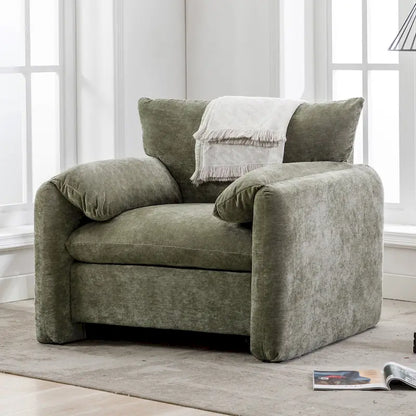 38.6'W Modern Style Chenille Oversized Armchair