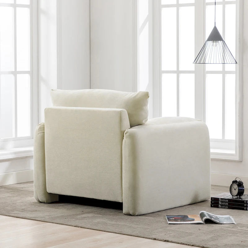 38.6'W Modern Style Chenille Oversized Armchair