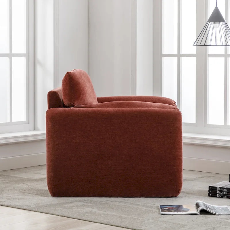 38.6'W Modern Style Chenille Oversized Armchair