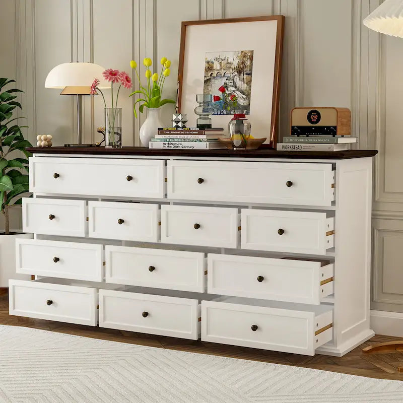 61W Legant 12-Drawer Dresser for Modern Home Decor Accent Cabinet