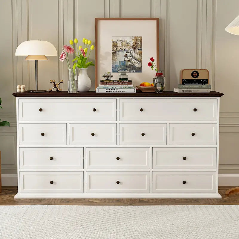 61W Legant 12-Drawer Dresser for Modern Home Decor Accent Cabinet