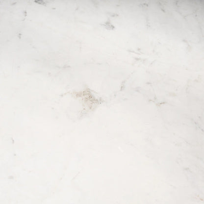 Allyson 48 Round Medium Brown w/ White Marble Pedestal Dining Table - 48.0L x 48.0W x 30.0H