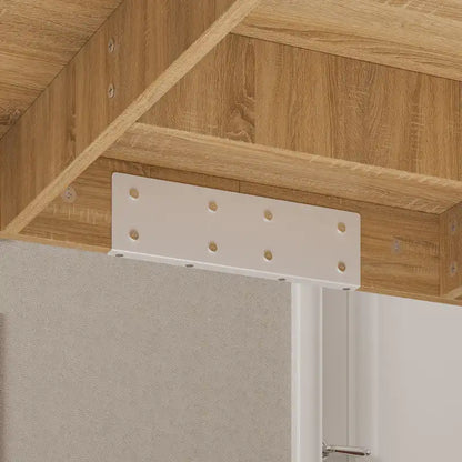 Practical Large Wooden Desk Copmputer Desk Dining Table w/White Base