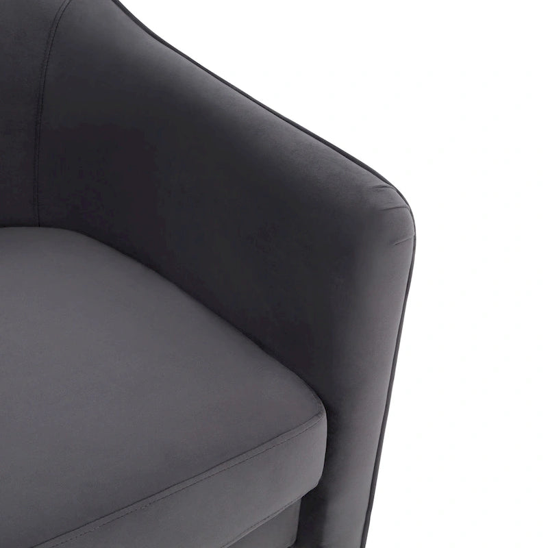 SAFAVIEH Couture Evchen Velvet Accent Chair - 30 W x 28 L x 30 H - 30Wx28Dx30H