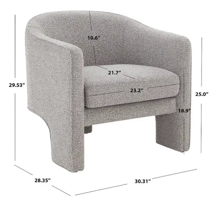 SAFAVIEH Couture Evchen Velvet Accent Chair - 30 W x 28 L x 30 H - 30Wx28Dx30H