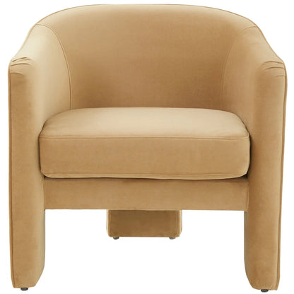 SAFAVIEH Couture Evchen Velvet Accent Chair - 30 W x 28 L x 30 H - 30Wx28Dx30H