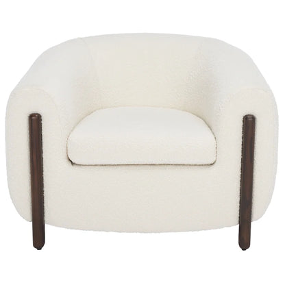 SAFAVIEH Couture Yauheniya Barrel Back Accent Chair - 38 In. W x 34 In. D x 28 In. H - 38Wx34Dx28H