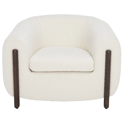 SAFAVIEH Couture Yauheniya Barrel Back Accent Chair - 38 In. W x 34 In. D x 28 In. H - 38Wx34Dx28H