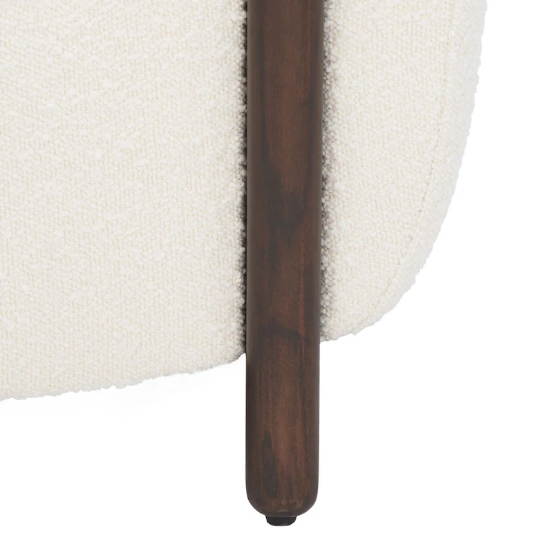 SAFAVIEH Couture Yauheniya Barrel Back Accent Chair - 38 In. W x 34 In. D x 28 In. H - 38Wx34Dx28H