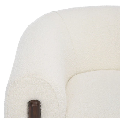 SAFAVIEH Couture Yauheniya Barrel Back Accent Chair - 38 In. W x 34 In. D x 28 In. H - 38Wx34Dx28H