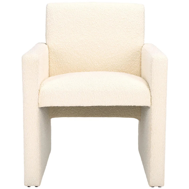 SAFAVIEH Couture Gunna Linen Arm Chair - 26 W x 25 D x 33 H - 26Wx25Dx33H